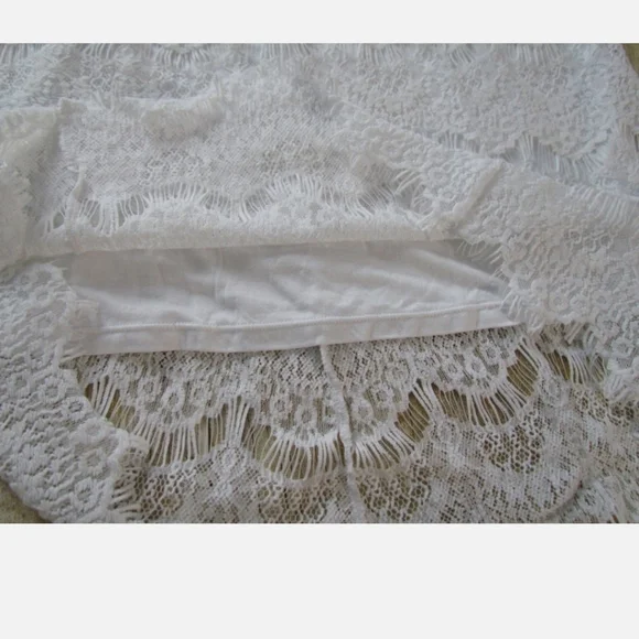 Free People XS White Lace Daydreamer Open Back Dress - Picture 4 of 5